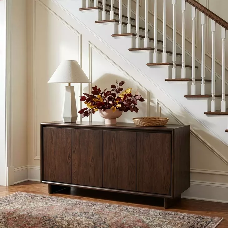 Halmstad Walnut 4 Door Sideboard