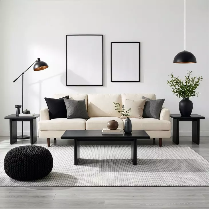 Halmstad Black Rectangular Coffee Table