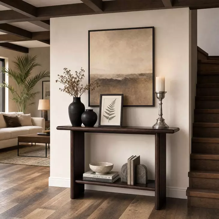Halmstad Brown Rectangular Console Table