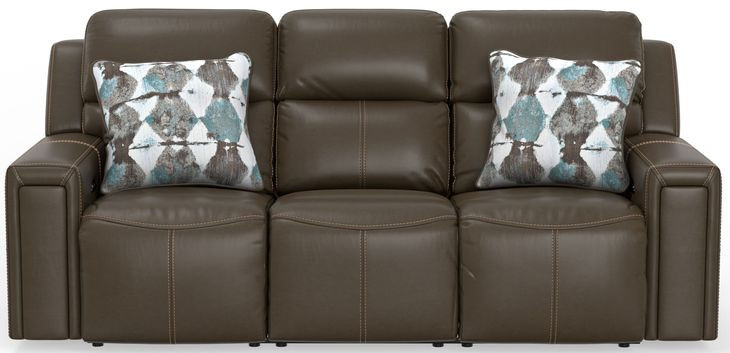 Arezzo Chocolate 87" Power Headrest Power Reclining Sofa