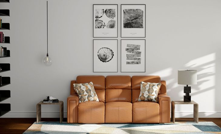 Arezzo Whiskey 87" Zero Gravity Power Reclining Sofa with Power Headrest