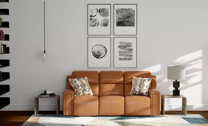 Arezzo Whiskey Zero Gravity Power Reclining 87" Sofa with Power Headrest