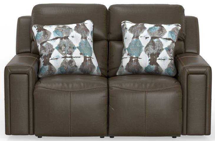 Arezzo Chocolate Zero Gravity Power Reclining Loveseat with Power Headrest