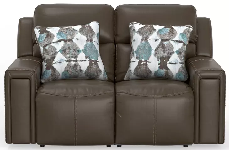 Arezzo Chocolate Zero Gravity Power Reclining 62" Loveseat with Power Headrest