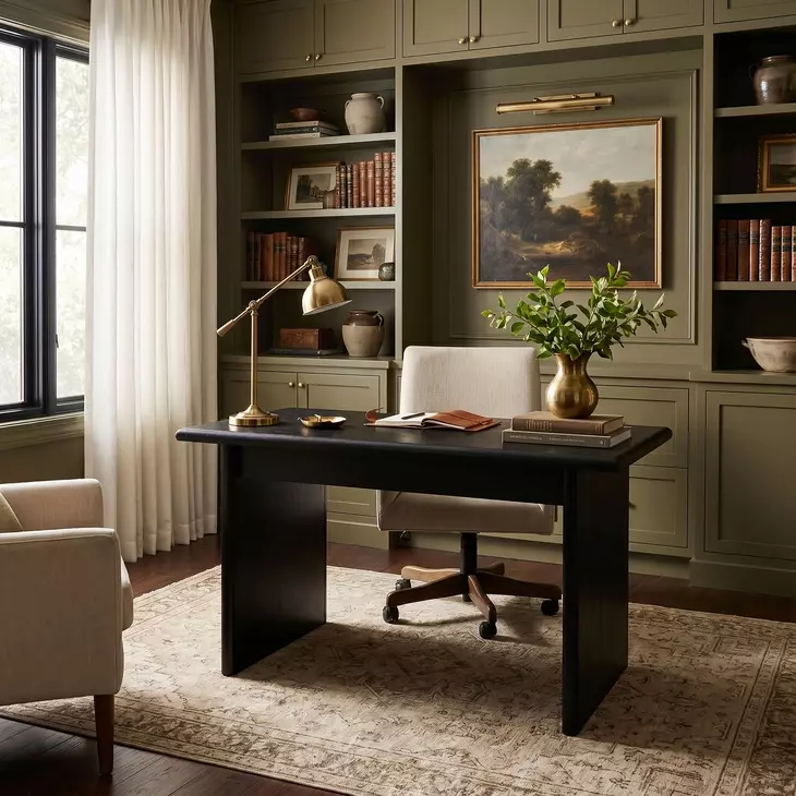 Halmstad Black 50" Writing Desk
