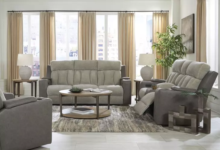 Point Clear Sisal Power Reclining Living Room Set