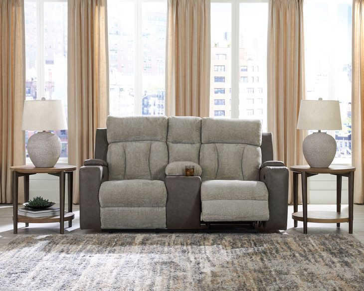 Point Clear Sisal 76" Power Reclining Loveseat with USB Charging