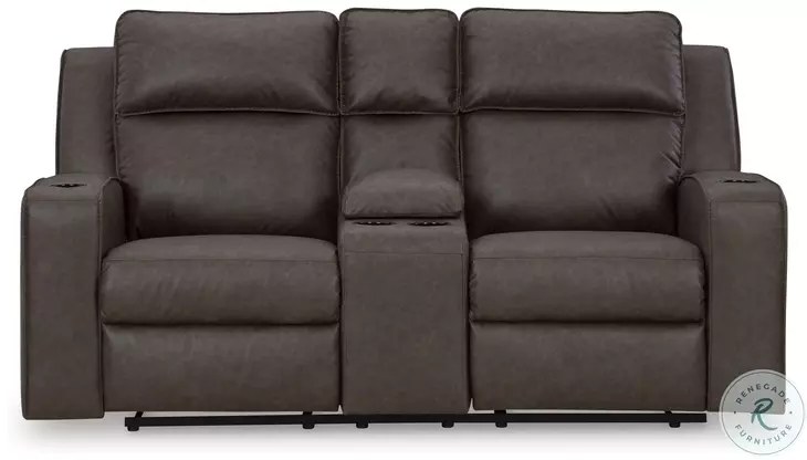 Lavenhorne Granite Reclining Console Loveseat