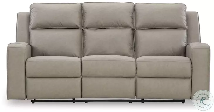 Lavenhorne Pebble Reclining Sofa with Drop Down Table