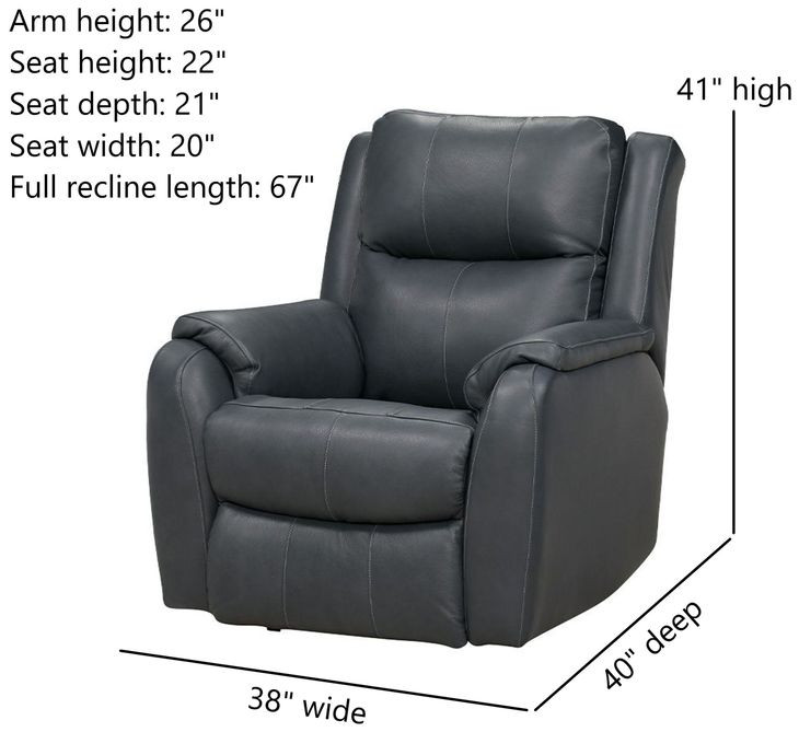 Marquis Horizon Leather Rocker Power Recliner with USB Charging