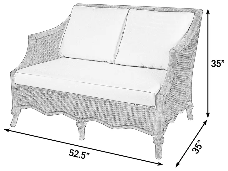 Scarlett Milk Chocolate Outdoor 53" Loveseat