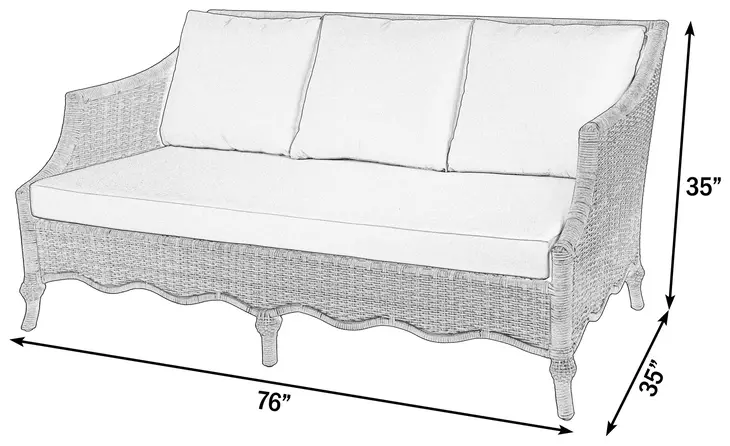 Scarlett Milk Chocolate Outdoor 76" Sofa
