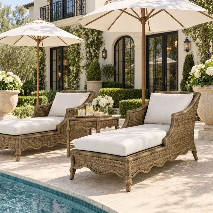 Scarlett Milk Chocolate Outdoor 64" Chaise Lounge