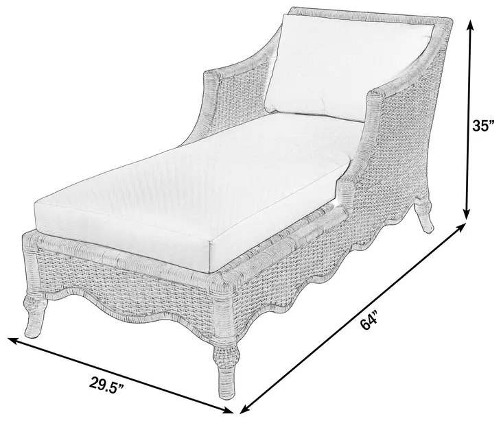 Scarlett Milk Chocolate Outdoor 64" Chaise Lounge