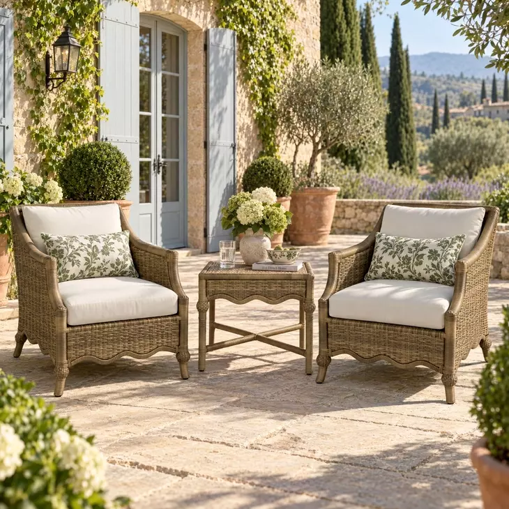 Scarlett Milk Chocolate Upholstered Outdoor Lounge Chair