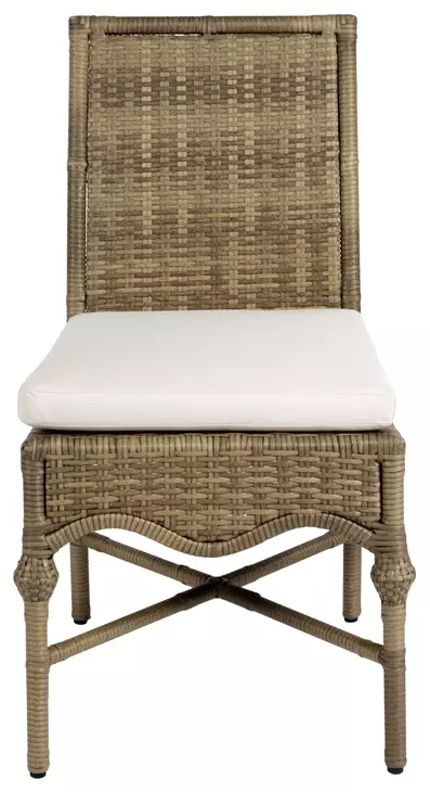 Scarlett Ivory Upholstered Outdoor Dining Side Chair