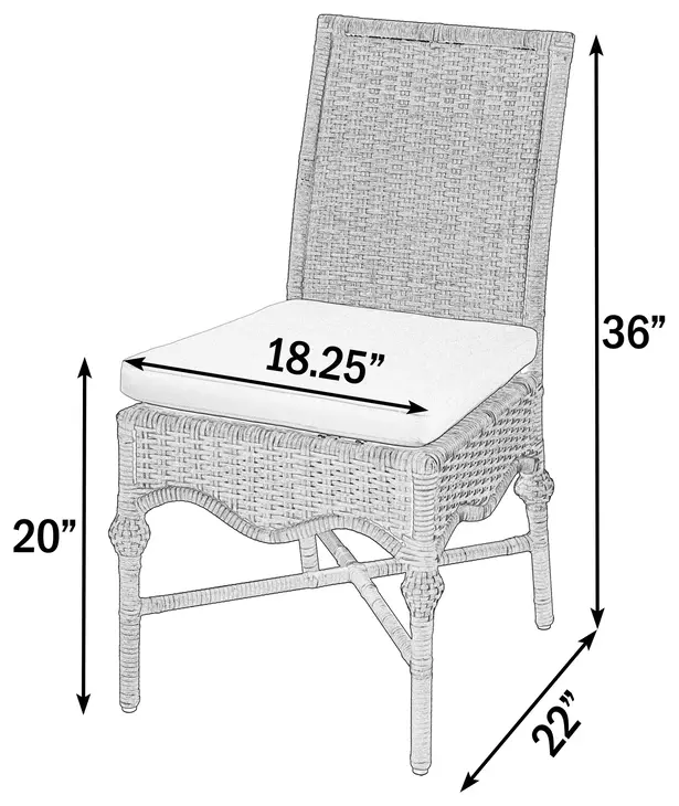 Scarlett Ivory Upholstered Outdoor Dining Side Chair