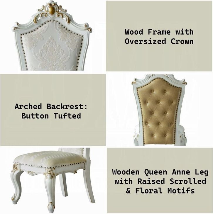 Picardy Butterscotch Upholstered Side Chair with Nailhead Trim Set of 2