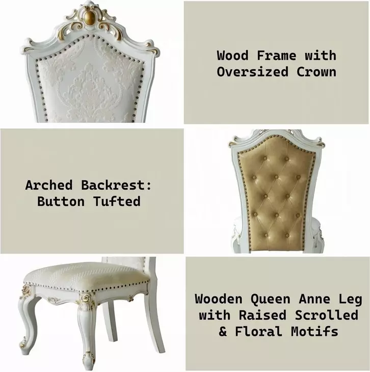Picardy Butterscotch Upholstered Side Chair with Nailhead Trim Set of 2