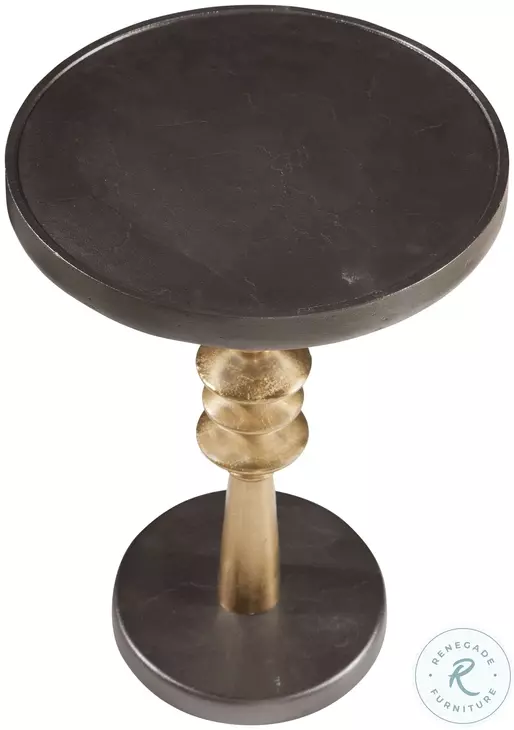 Mundy Antique Brass And Bronze Round Scatter Table