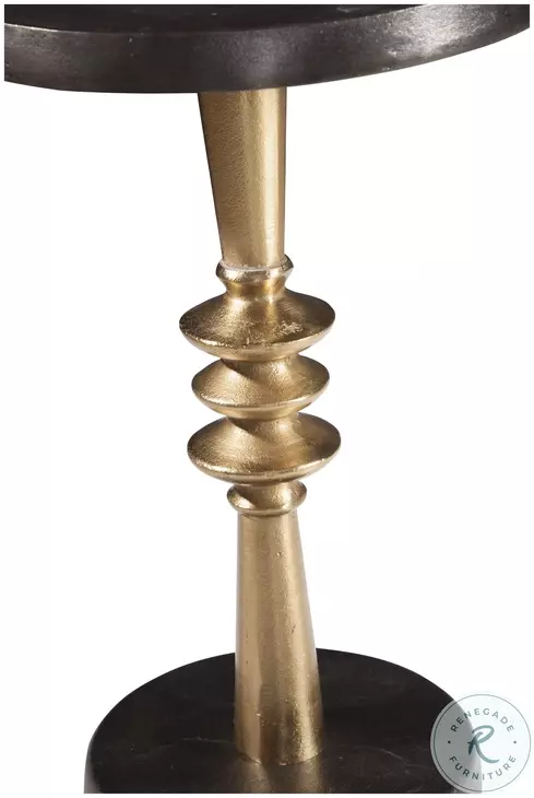 Mundy Antique Brass And Bronze Round Scatter Table