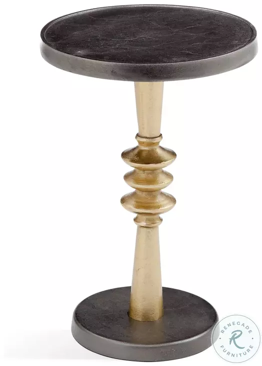 Mundy Antique Brass And Bronze Round Scatter Table