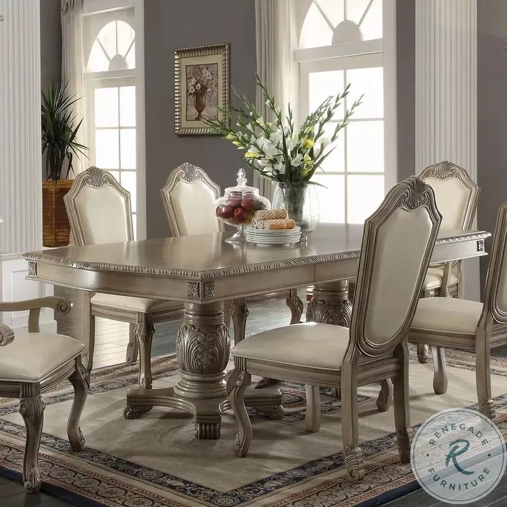 Chateau de Ville Antique White 96" Extendable Rectangular Dining Table