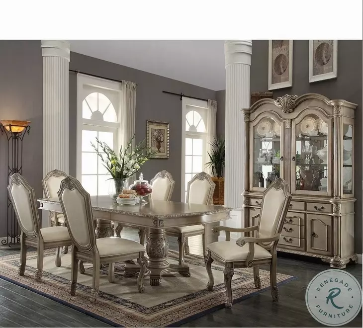 Chateau de Ville Antique White Extendable Rectangular Dining Room Set