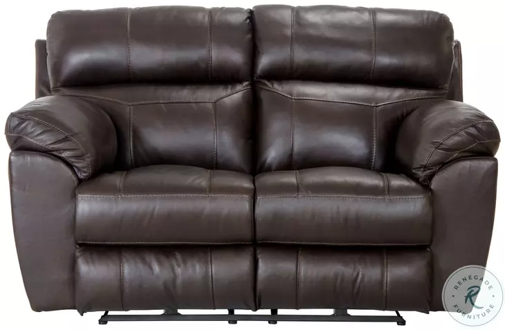 Costa Chocolate Leather Lay Flat Power Reclining 69" Loveseat