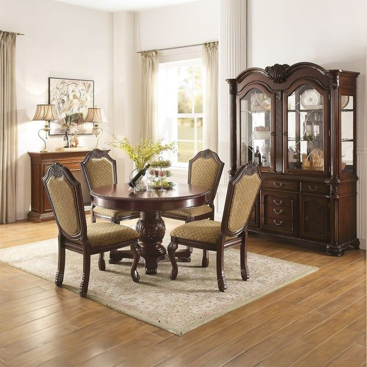 Chateau De Ville Brown Upholstered Side Chair Set of 2