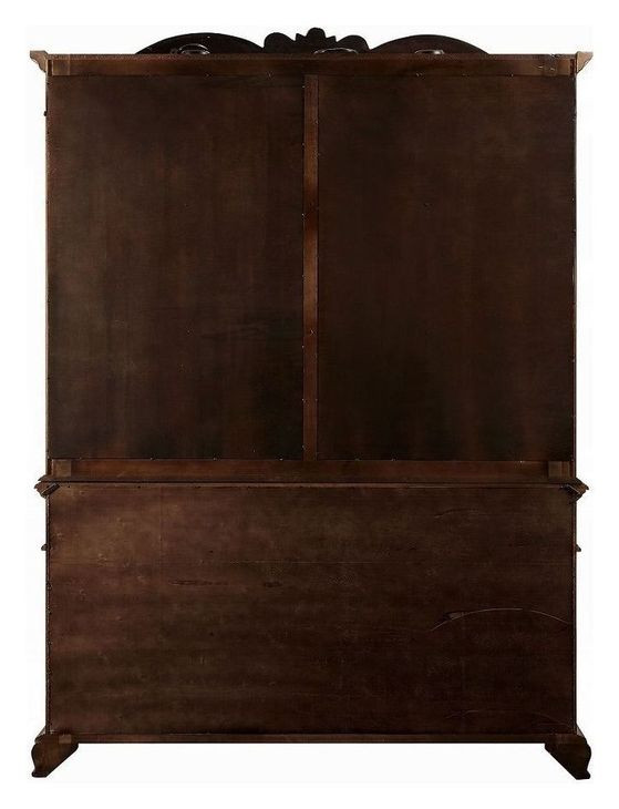 Chateau De Ville Espresso 4 Door Buffet and Hutch with LED