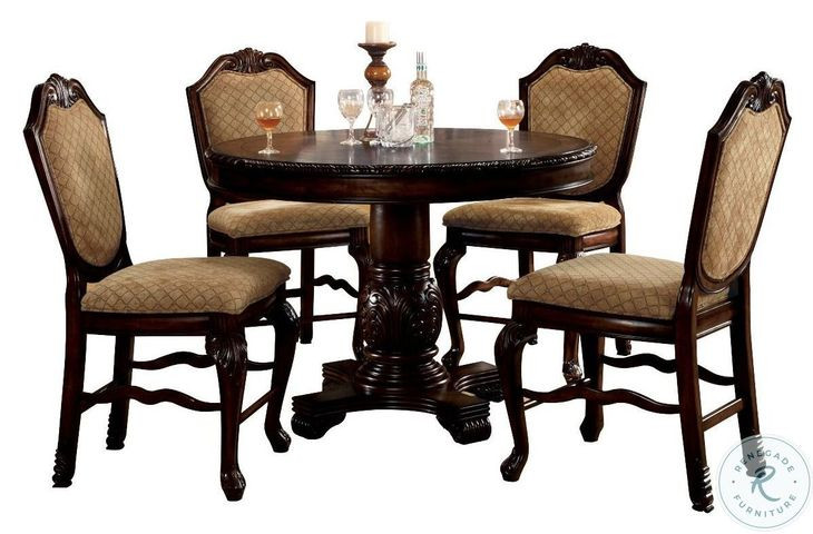 Chateau De Ville Espresso 48" Round Counter Height Table