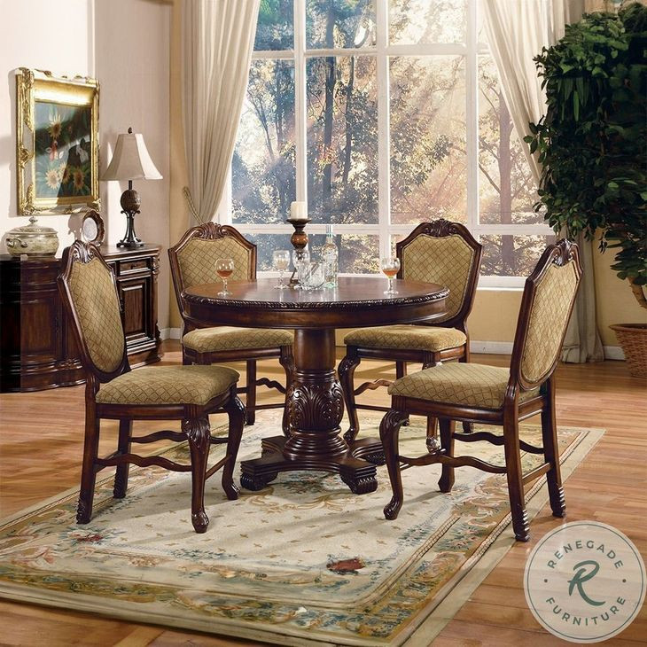 Chateau De Ville Espresso Counter Height Chair Set of 2