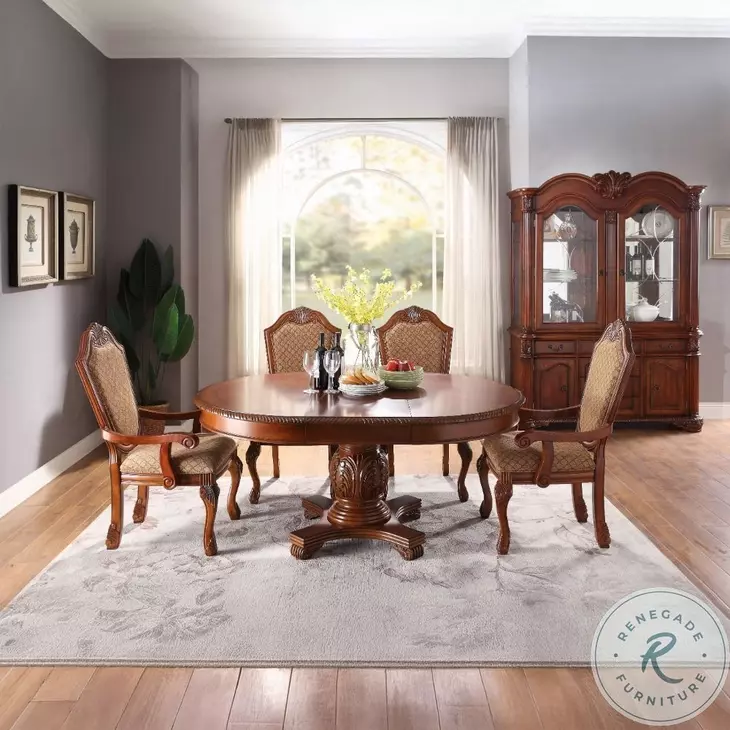 Chateau De Ville Cherry Extendable Oval Dining Room Set