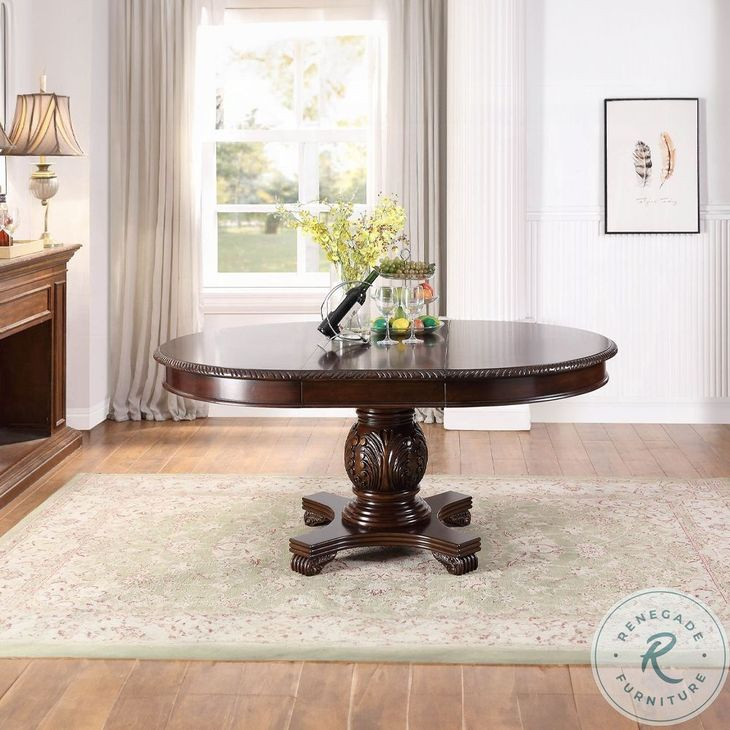 Chateau De Ville Espresso 66" Extendable Oval Dining Table