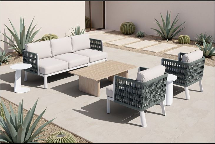 Bridgehampton White Performance Fabric Outdoor Sofa