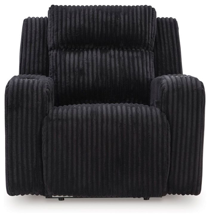 Broad Cove Black Zero Gravity Power Recliner with USB Charging and LED