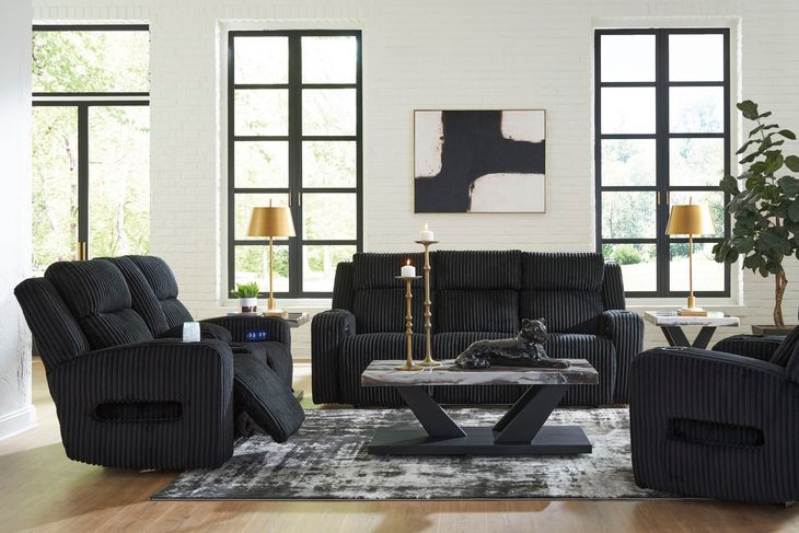 Broad Cove Black Power Reclining Living Room Set