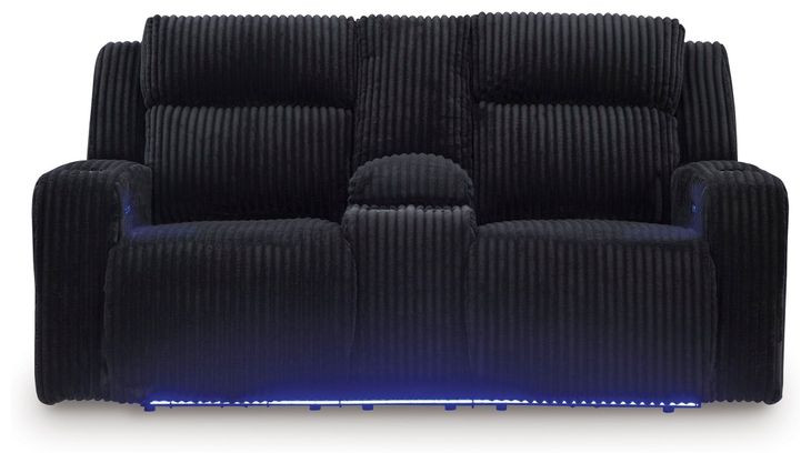 Broad Cove Black 78" Zero Gravity Power Reclining Loveseat with USB Charging and LED