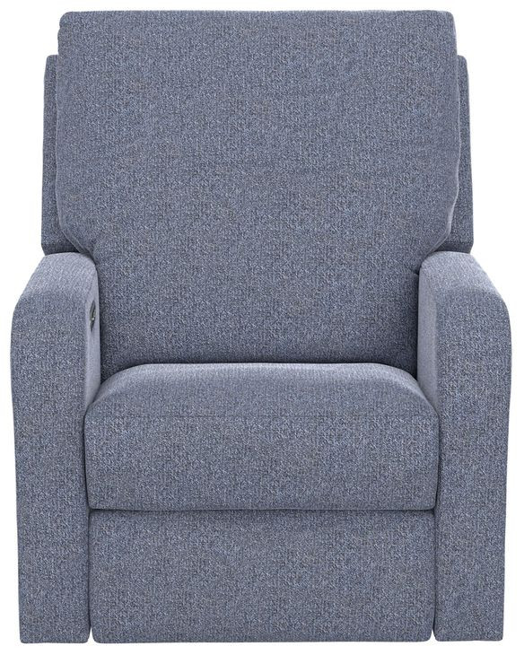 Lullaby Denim Auto Glide Power Recliner with Power Headrest and USB Charging