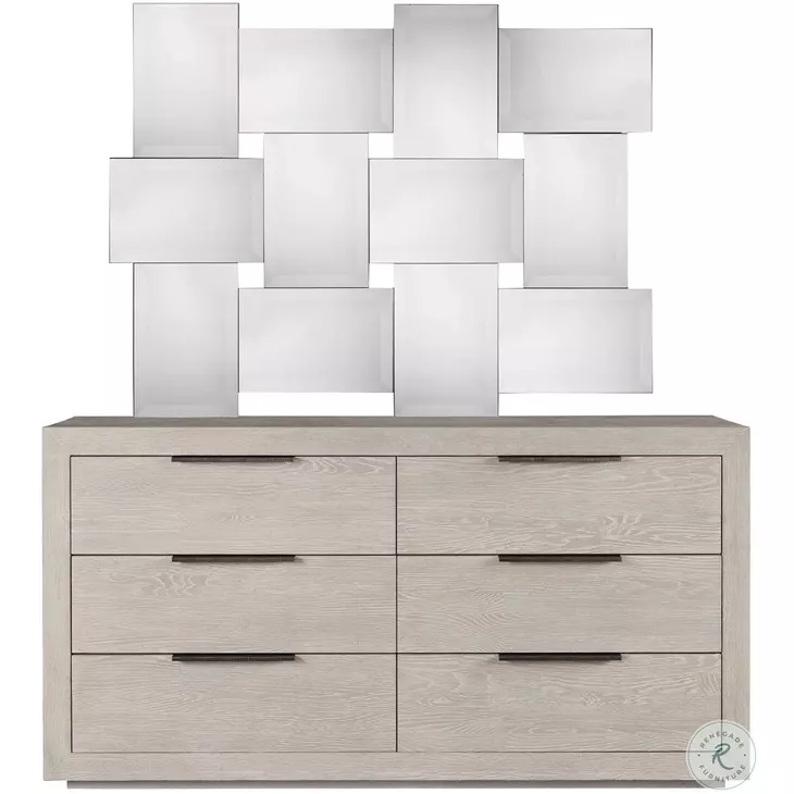 universal modern huston dresser Universal Furniture Huston 6 Drawer Double Dresser in Quartz