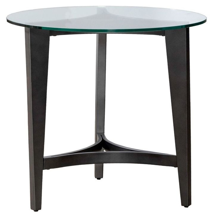Capri Espresso Round End Table