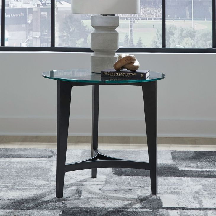 Capri Espresso Round End Table