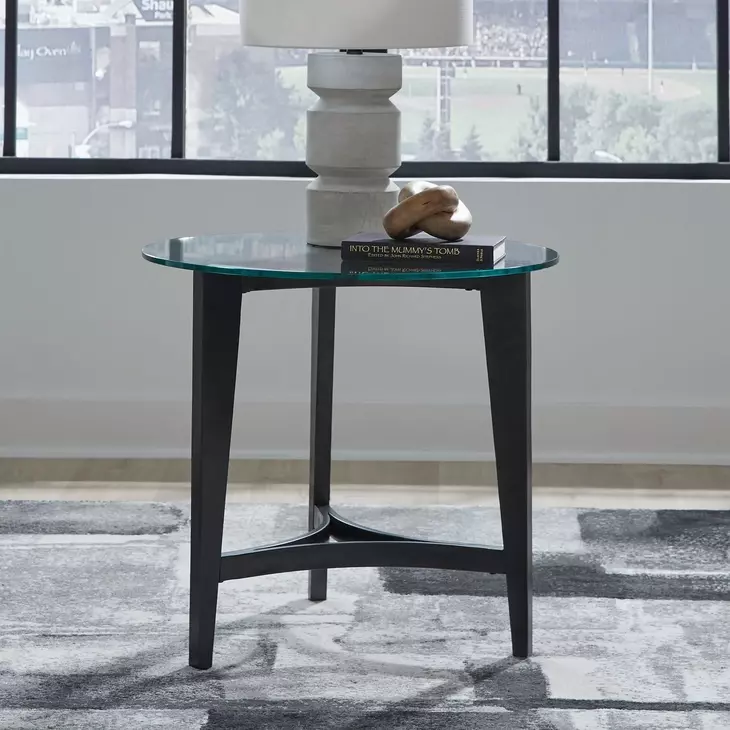 Verano Espresso Round End Table