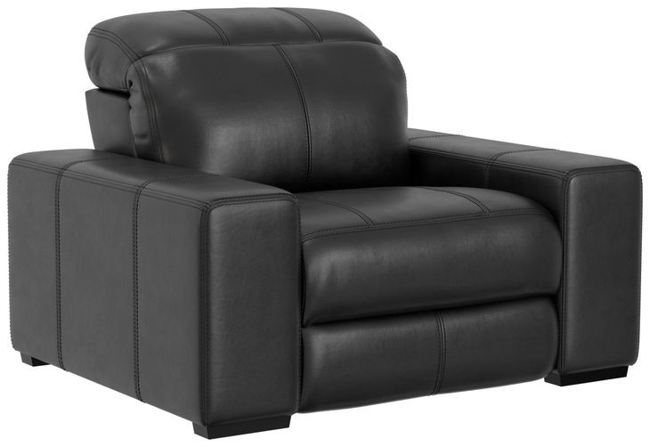 Ferrara Black Leather Zero Gravity Power Reclining Living Room Set with Power Headrest and USB Charging