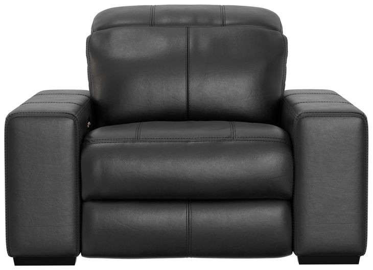 Ferrara Black Leather Zero Gravity Power Recliner with Power Headrest and USB Charging