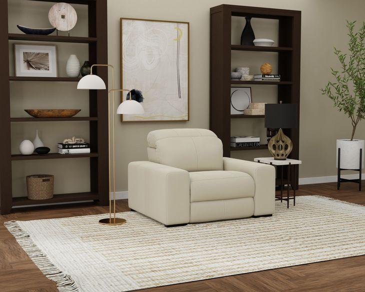 Ferrara Smoke Leather Zero Gravity Power Recliner with Power Headrest and USB Charging