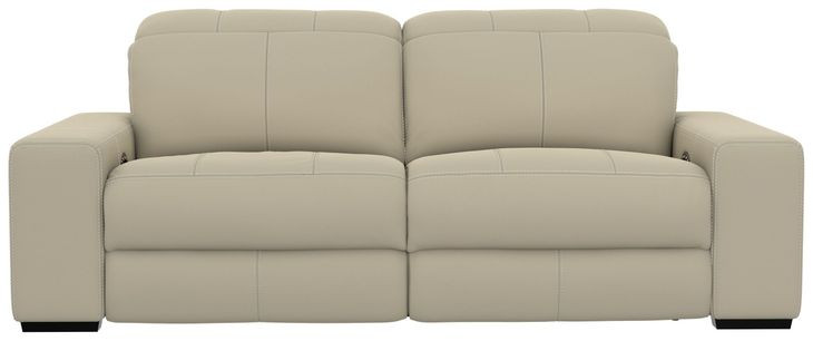 Ferrara Smoke Leather 93" Zero Gravity Power Reclining Sofa with Power Headrest and USB Charging