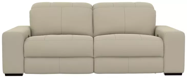 Ferrara Smoke Leather 93" Zero Gravity Power Reclining Sofa with Power Headrest and USB Charging