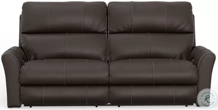 Fredda Coffee Lay Flat Power Reclining 82" Sofa with Power Headrest And Zero Gravity